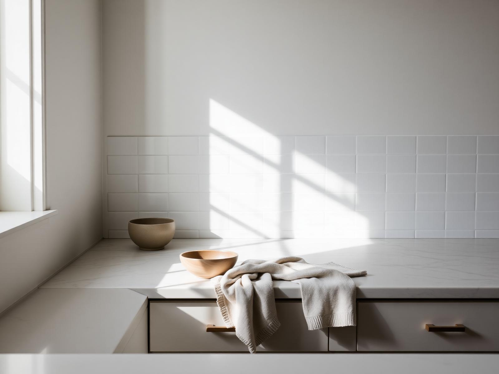 A quietly finished kitchen counter